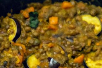 Hearty Eggplant & Red Lentil Stew: Flavorful Vegan Comfort