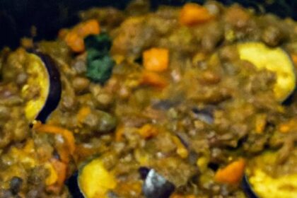 Hearty Eggplant & Red Lentil Stew: Flavorful Vegan Comfort