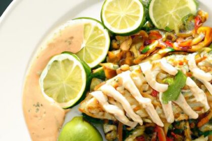Savor the Zesty Twist: Grilled Avocado Lime Swordfish Delight
