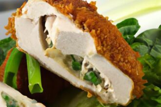 Crispy Air Fryer Stuffed Chicken: Spinach & Cheese Delight
