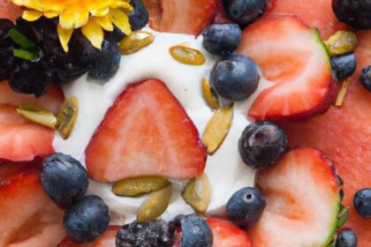 Refreshing No-Bake Watermelon Pizza with Yogurt & Berries