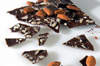 Indulgent Dark Chocolate & Almond Bark: Naturally Sugar-Free Delight