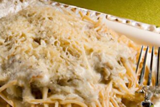 Creamy Baked Spaghetti: Alfredo’s Comfort in Every Bite