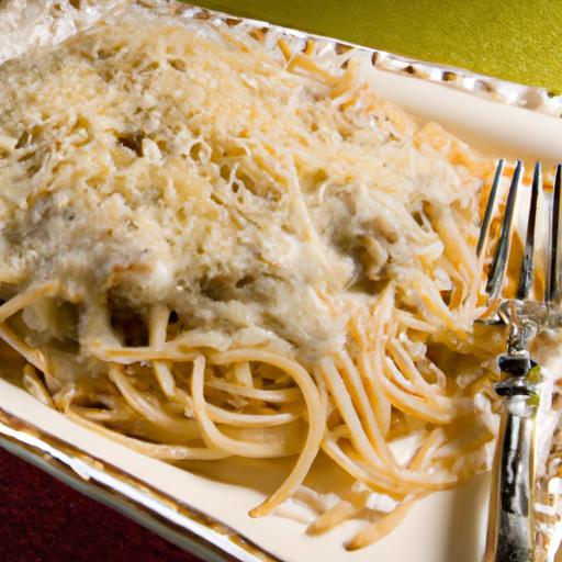 Creamy Baked Spaghetti: Alfredo’s Comfort in Every Bite