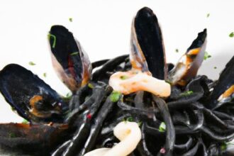 Deep Sea Delight: Squid Ink Pasta with Clams & Scallops