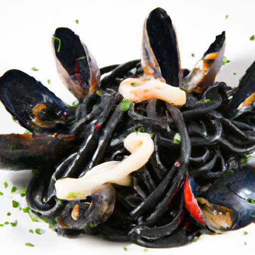 Deep Sea Delight: Squid Ink Pasta with Clams & Scallops