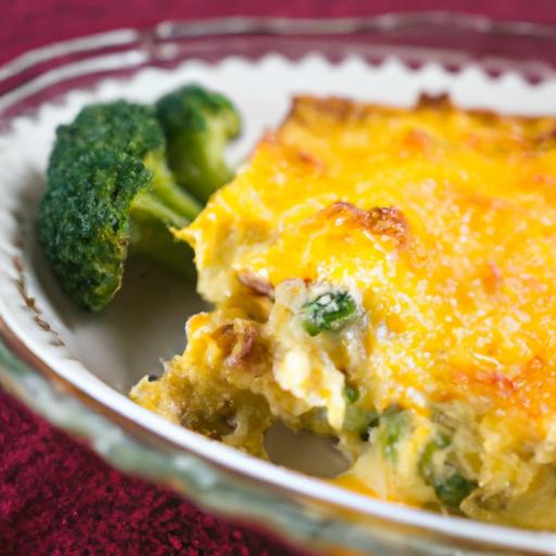 Cheesy Broccoli Casserole Topped with Crunchy Ritz Crackers