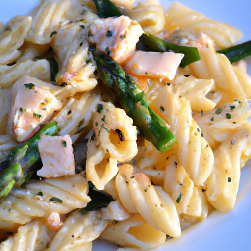 Wholesome Cauliflower Pasta with Salmon and Spinach Flair