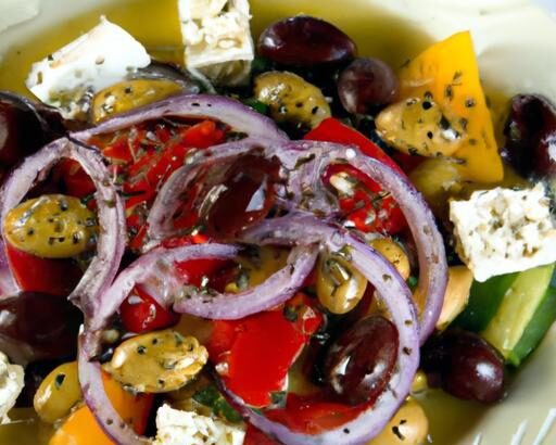 Mediterranean Delight: Fresh Greek Salad with Feta & Olives