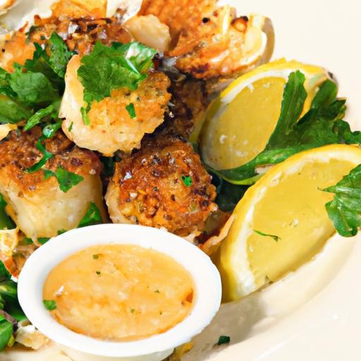 Crispy Air Fryer Lemon Garlic Butter Scallops Delight