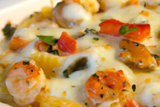 Cheesy Seafood Pasta Bake: A Flavorful Mozzarella Delight