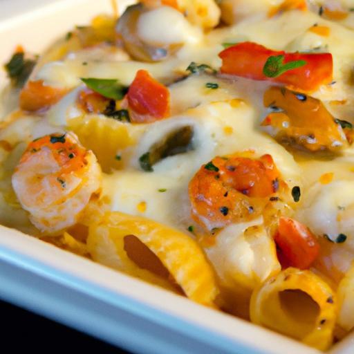 Cheesy Seafood Pasta Bake: A Flavorful Mozzarella Delight