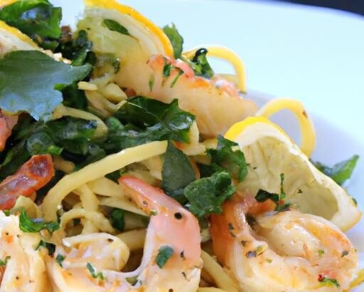 Zesty Lemon Garlic Shrimp Pasta with Peppery Arugula Flair
