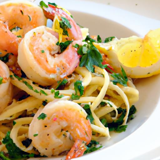 Zesty Lemon Garlic‌ Shrimp Pasta with Peppery Arugula Flair