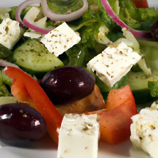Mediterranean Delight: Fresh Greek Salad with Feta & Olives