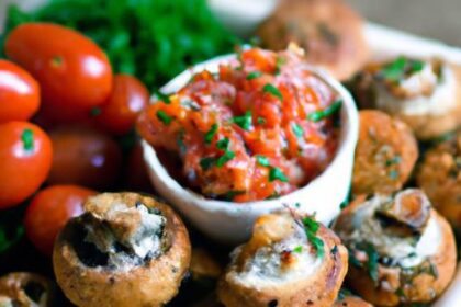 Crispy Air Fryer Caprese Stuffed Mushrooms Recipe Delight
