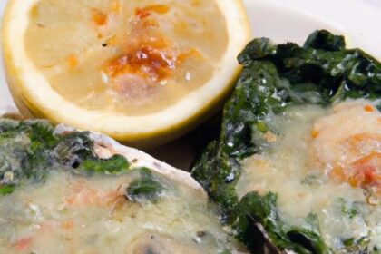 Savory Baked Oysters with Spinach and Melted Cheese Delight