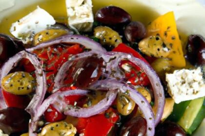 Mediterranean Delight: Fresh Greek Salad with Feta & Olives