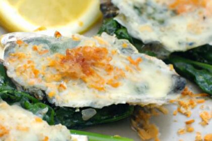 Savory Baked Oysters with Spinach and Melty Cheese Delight