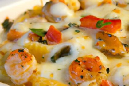 Cheesy Seafood Pasta Bake: A Flavorful Mozzarella Delight