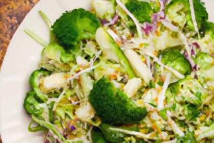 Crunchy Broccoli Salad with Zesty Coleslaw Dressing Delight