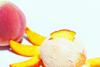 Peach Sorbet Delight: Refreshing Sweetness in Every Scoop