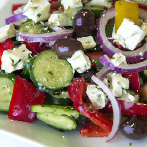 Mediterranean Delight: Authentic greek Salad with Feta & Olives