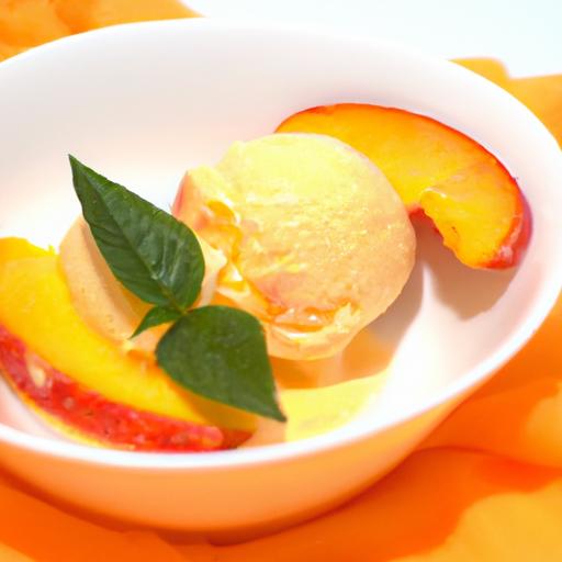 Peach Sorbet Delight: Refreshing Sweetness in Every Scoop