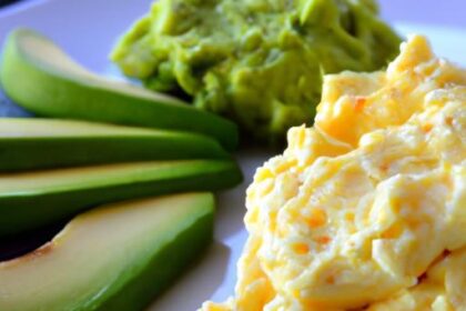 Creamy Low-Carb Scrambled Eggs with Fresh Avocado Twist