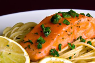 Zesty Lemon Pepper Salmon Spaghetti: A Flavorful Feast