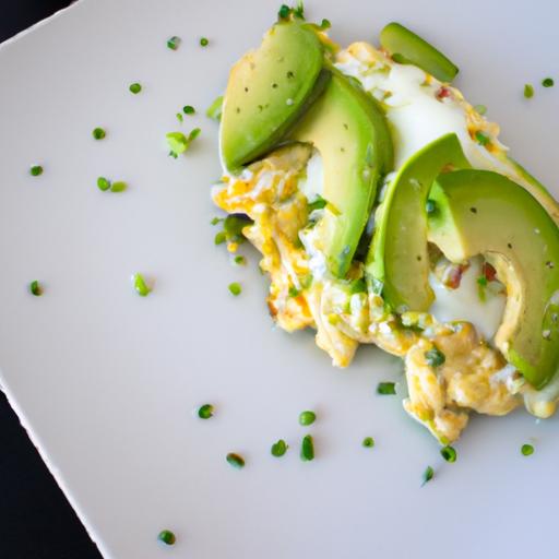 Creamy Low-Carb Scrambled Eggs with Fresh Avocado Twist