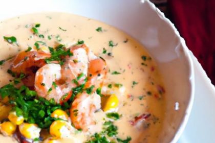 Creamy Shrimp and Corn Chowder: A Savory Coastal Delight