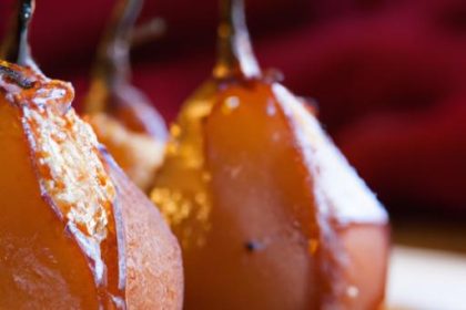 Sweet Elegance: Roasted Pears Drizzled with Salted Caramel